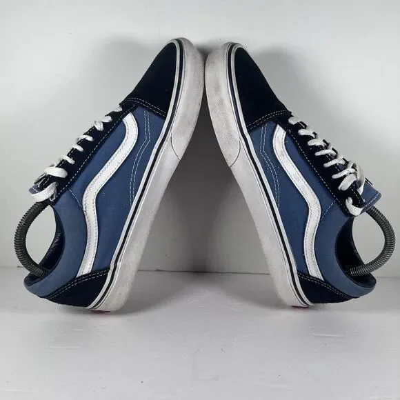 Vans Old Skool Two Tone Blue Lace Up Athletic Skateboard Shoes Men's Size 8.5 - Picture 5 of 8